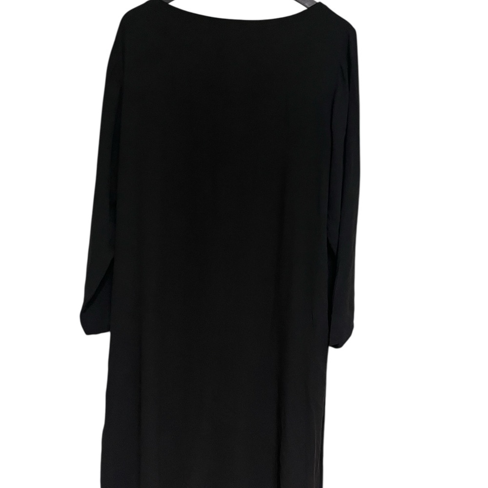 Eileen Fisher Classic Black Silk shift tunic style Dress size XL - Picture 9 of 15